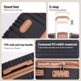 thumbnail image 3 of Hardside Luggage Sets 6 Piece, Hardshell Suitcase with TSA Lock Spinner Wheel and Travel Duffle Bag.Black, 3 of 9
