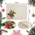 thumbnail image 6 of DriftAway Christmas Ribbon Placemats for Dining Linen Table Place Mats for Xmas Winter Holiday Kitchen Christmas Mats for Table Decor Set of 4 Country 12 x 18 Inch Placemats Red and Green, 6 of 6