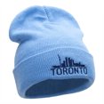 thumbnail image 4 of Toronto Skyline Embroidered 12 Inch Long Knitted Beanie - Sky Blue OSFM, 4 of 5