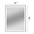 thumbnail image 2 of Demi Bonn 40x32 Inch LED Bathroom Mirror, Black Frame, High Color Accuracy, Anti-Desilvering, 50,000-Hour LED, Ultra-Bright Lights, Touch Color Temp, Defogging, Multi-Orientation, 2 of 7