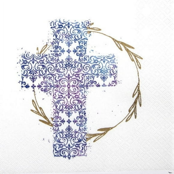 Paper Napkins Cross blue