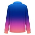 thumbnail image 4 of Mceream Women's Ribbed Knit Shacket Button Down Gradient Jackets Long Sleeve Sweater Shirts Fall Winter Trendy Cardigans Plus Size Winter Warm Outwear Chaqueta De Invierno Para Mujer Dark Blue L, 4 of 5