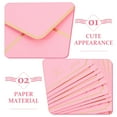thumbnail image 4 of OUNONA 50Pcs Pink Paper Envelopes Decorative Invitation Cards Smooth Texture for Wedding Business Events, 4 of 8