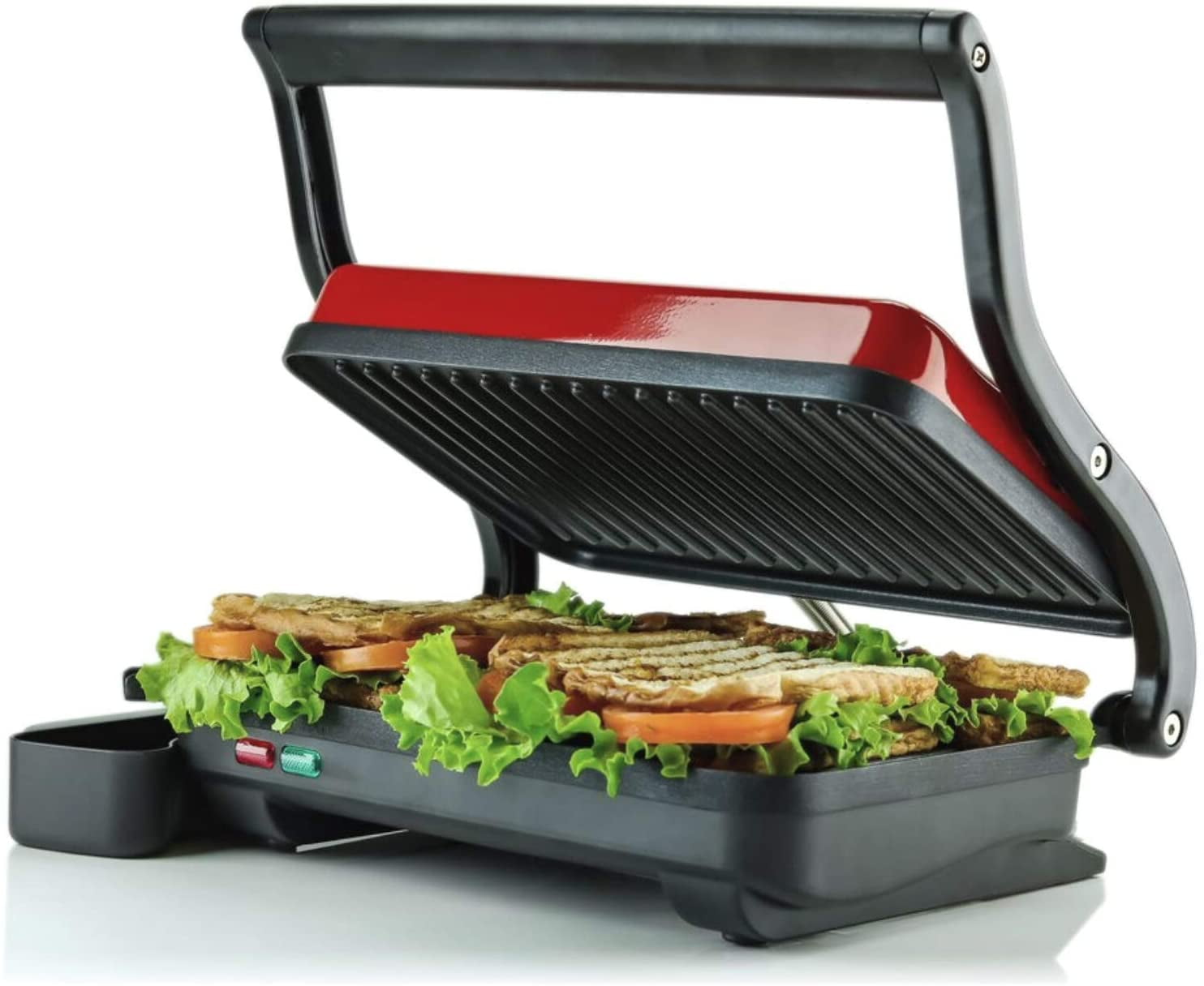 Ovente Electric Panini Press Sandwich Maker Grill Double Nonstick Flat