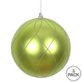 thumbnail image 2 of Vickerman Boules Tourbillonnantes 6 Pouces en Vert Lime Mat/paillettes (Ensemble de 3), 2 of 3