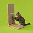 thumbnail image 2 of Vibrant Life L-Shaped Cat Scratcher with Dual-Surface Scratchers, Brown, 27", 2 of 9