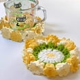 thumbnail image 2 of Ensemble de sous-Verres Lily of The Valley Bricolage Crochet Ensemble de Départ avec Fil et Crochet Matériau en Fil Résistant au Rétrécissement Paquet Décor de Table Fait Main Projet, 2 of 8