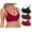 Black+Coffee+Red, variant on Jelly Bras for Women No Underwire Full Coverage Bralettes V-Neck Wirefree Lingerie Sports Bra Pack of 3 Black+Coffee+Red L
