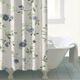 thumbnail image 5 of Waterproof Blue Floral Shower Curtain 72x84 Inch Boho Style Polyester Unique Shower Curtain for Bathroom Hotel Home Decor with 12 Plastic Hooks, 5 of 5
