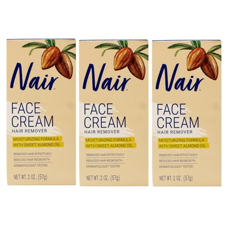 Nair Hair Remover Moisturizing Face Cream 2 oz (Pack of 3)