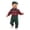 C10-Red, variant on Glisme Chritsmas Outfits For Boys Long Sleeve Round Neck Romper Suspender Pants Cartoon Prints Gentleman Suit Relax Fit Toddler Daily Wear Green