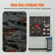 KFFKFF Slatwall Panels Heavy Duty 24H x 48L Garage Wall Organizer Set of 2 Panels, Black