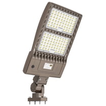 Chiuer 400W LED Parking Flood Light with Dusk to Dawn Sensor 60000LM 5000K 100-277V Arm Mount