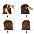 thumbnail image 4 of Comb Clip Sponge Bun - Hair Padding Accessory for Women Girls, DIY Hairstyle Tool, Soft Lightweight High Temperature Fiber, Secure Fixed Fork, Hair Volumizer, Dark Brown, Easy Use, Makeup Organizers, 4 of 7
