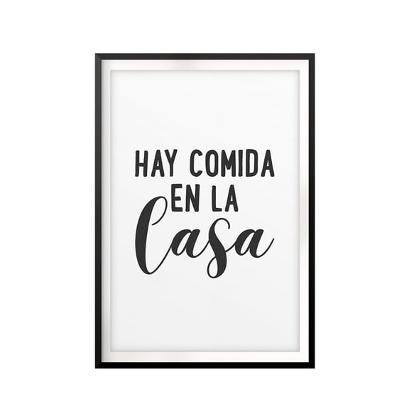 Designs ByLITA Hay Comida En La Casa 11 x 14" UNFRAMED Print Home Decor Wall Art