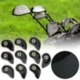 thumbnail image 1 of Cubierta De Cabeza De Hierro De Golf, Protector De Palo De Golf Negro/rojo, 10 Unids/set Golfista Para Cabeza De Hierro De Golf Diversión Al Aire Libre Niños Adultos Cergrey negro, 1 of 8