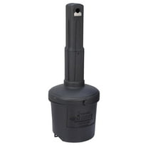 Global Industrial 5 Gal Flame Resistant Upright Plastic Outdoor Ashtray, Black