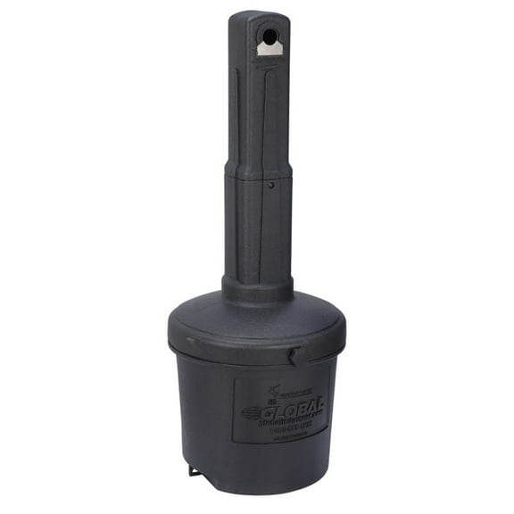 Global Industrial 5 Gal Flame Resistant Upright Plastic Outdoor Ashtray, Black