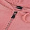 thumbnail image 5 of Forever 21 Velour Zip-Front Hoodie & Pant Set, Color- Pink, Size- M, 5 of 7