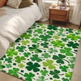 thumbnail image 4 of St. Patrick's Day Area Rugs 4'x6', Washable Small Throw Rugs for Office Bathroom, Vintage Spring Green Lucky Irish Clovers Indoor Outdoor Rug Non-Slip Low Pile Carpet Runner Reversible Floor Mats, 4 of 8