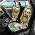 thumbnail image 2 of Xoenoiee Sloth Buttetflies Print Car Seat Covers Front Seats Only Bucket Seat Covers for Cars Trucks Sedan Dirty-Proof Bucket Cover 2 piece Set, 2 of 6