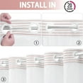 thumbnail image 6 of No Hook Shower Curtain with Snap in Liner Set Cotton and Linen Blend Shower Curtain for Bathroom Boho Farmhouse Pink Striped 75" L x 72" W, 6 of 6