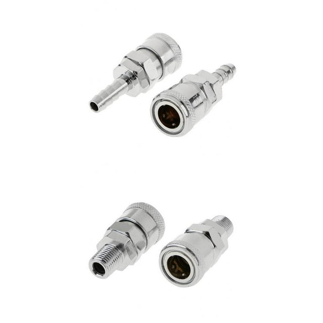 4 Piezas Liberación Rápida Conector Acopdor Línea de Aire Compresor + Sunnimix Conector de línea de aire