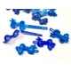 thumbnail image 3 of Pasadores para el cabello con lazo con bisagra automática para niñas Tara, selección de 18 piezas (mezcla azul), 3 of 5