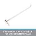 thumbnail image 4 of SSWBasics 6 inch White Plastic Peg Hook for Wire Countertop Rack - Pack of 12, 4 of 7