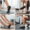 thumbnail image 6 of VerdeVida Grip Pilates Socks for Women, 2 Pairs Black — Non-Slip Yoga Socks with Cross Straps, Combed Cotton, Open-Top Design for Barre, Ballet, Dance & Barefoot Workout, Sizes 5-9, 6 of 7