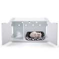 thumbnail image 7 of Topcobe Wooden Pet Cat House Enclosure Shelter Animal Cage Storage Bench Furniture Cabinet, White, 7 of 7