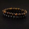 thumbnail image 4 of RSAMD 7 Chakra Black Natural Lava Stone Beaded Jewelry Diffuser Charm Bracelet Unisex-7 Chakra Bracelets Style 3, 4 of 9
