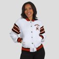 thumbnail image 4 of Women's WEAR by Erin Andrews White Cleveland Browns Full-Snap Fleece Sweatshirt Jacket, 4 of 6