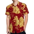 thumbnail image 4 of High Quality Hawaiian Shirts for Men Short Sleeve Aloha Beach Shirt Floral Summer Casual Button Down Shirts Blouses J8U554, 4 of 7