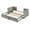 Gray, variant on Bellemave Upholstered Daybed with Pop up Trundle, Wooden Twin Size Sofa Beds with Extendable Trundle Beds, Twin to King Daybed Frame for Bedroom or Living Room (Gray)