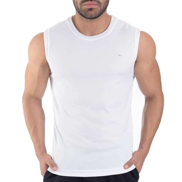 Playera Deportiva para Hombre Everlast Cuello Redondo Sin Mangas Drymax Talla Grande Blanco