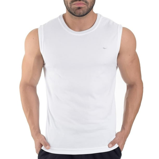 Playera Deportiva para Hombre Everlast Cuello Redondo Sin Mangas Drymax Talla Chica Blanco