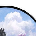 thumbnail image 4 of 36.2 Inch Round Floor Mat Black Horse and Pink Unicorn Carpet Decor Rug for Living Room Bedroom, 4 of 6