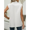 thumbnail image 3 of DOKOTOO Classic Elegant Sleeveless Blazer Vest - Spring & Summer Trendy Lapel Collar Waistcoat for Women, 3 of 7
