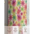 thumbnail image 6 of Summer Watercolor Flowers Sheer Curtains 2 Panels Set Colorful Floral Linen Background Sheer Window Curtains Light Filtering Rod Pocket Voile Drapes for Bedroom Living Room 52"X96", 6 of 9