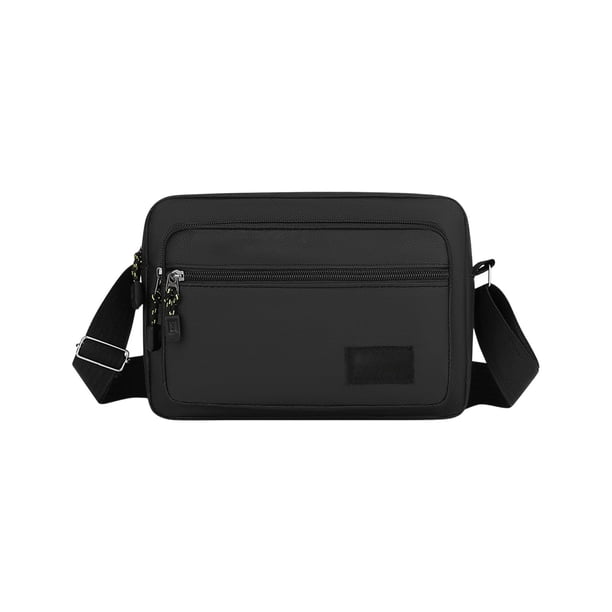 Pequeño Bolso Transversal Transparente, Bolso de Peito de Nylon Masculino 26x18cm, Bolso de Hombro Ajustable, Mochila con Correa de Pecho