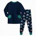 thumbnail image 6 of CAUYDY 5-6T 7-8Y 9-10Y Kids Sleepers Boy Clothing for Child Long Sleeve Top Elastic Waist Pants 2PCS Fall Winter Set Boys Pjs Sizes 6-7 Years,Black, 6 of 6