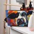 thumbnail image 5 of Picia Cow Printed Leather Travel Toiletry Bag,Cosmetic Organizer, Makeup Travel Bag, Durable Travel Pouch, Compact Toiletry Bag, Travel Accessories, 5 of 6