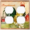 thumbnail image 3 of Metal Light Switch Plate Cover Cute Countryside Rooster Animal Farm ANM010, 3 of 13