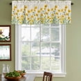 thumbnail image 4 of 2 Pack Valances for Windows, Yellow Spring Floral Window Valances for Living Room/Bedroom/Bathroom, Pastoral Flowers Daisy Rustic Light Filtering Kitchen Curtain Valance Window Treatment 42"W x18" L, 4 of 9