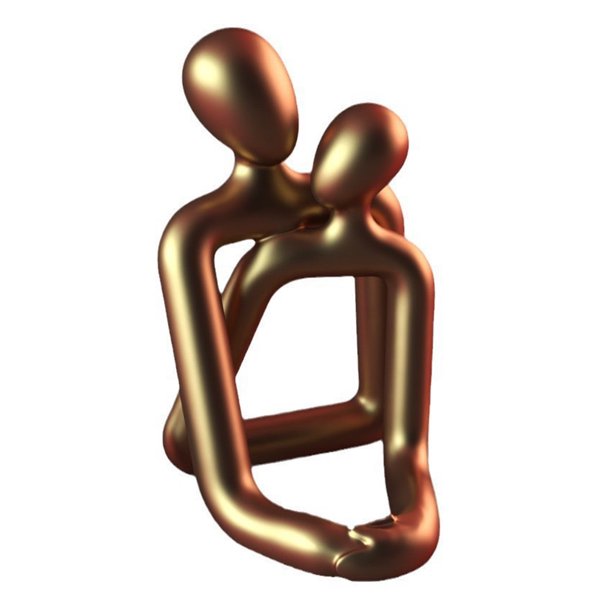 Escultura Resina Candelabros Pareja Romántica para Del Misterio (oro)