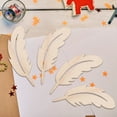 thumbnail image 3 of 50 Uds. Adornos de plumas tallados en madera Artesanías hechas a mano conjunto de accesorios DIY, 3 of 8