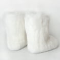 thumbnail image 4 of Gegefur Women's Faux fur Boot Furry Fluffy Short Snow Boot Mid-Calf Boots Warm Comfortable Outdoor Flat Shoes, 4 of 5