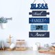 thumbnail image 2 of pieza de logotipo de madera azul, placa para colgar en la pared, pared de la cocina, 2 of 5