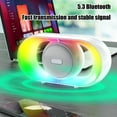 thumbnail image 6 of LACKUST RGB Bluetooth Speaker 5.3, Desktop Gaming Speaker with Low Latency, Room-Filling Sound & Long Battery Life, White Wireless Speaker for Movie/Party, 6 of 7